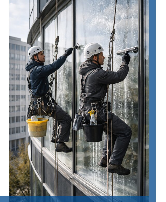 Мойка панорамных окон в Богородицке от 374 р. заказать у ВЫСОТНИК-Бгд