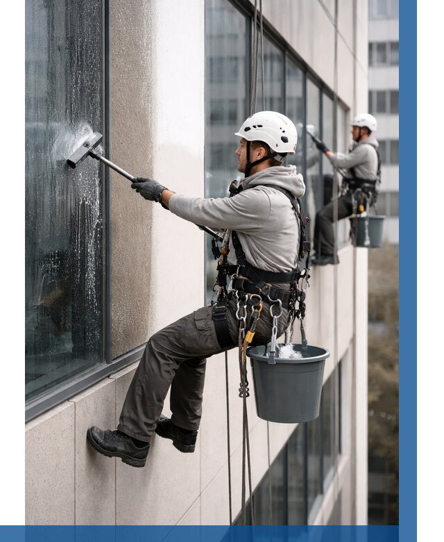 Мойка фасадов зданий в Богородицке под ключ от 374 р. | ВЫСОТНИК-Бгд