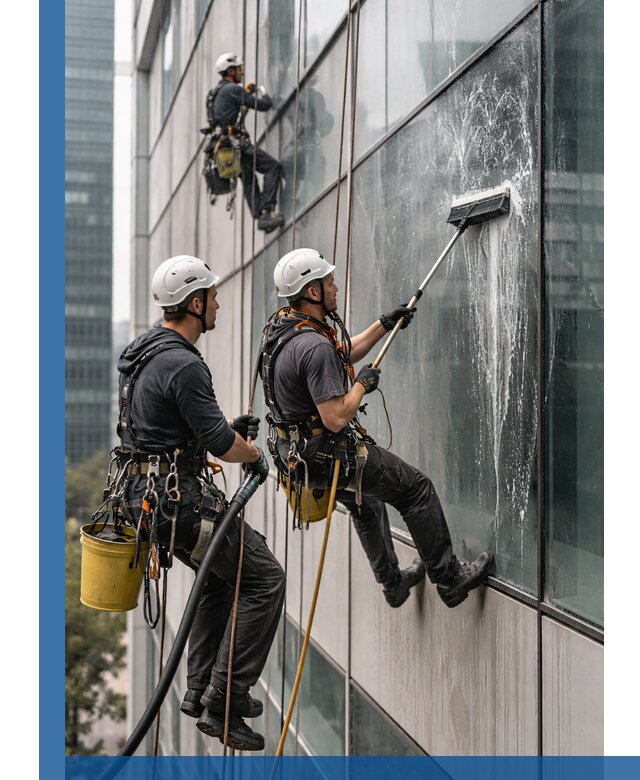 Профессиональная высотная мойка фасадов зданий в Богородицке