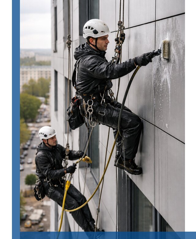 Профессиональная мойка фасада из композита в Богородицке