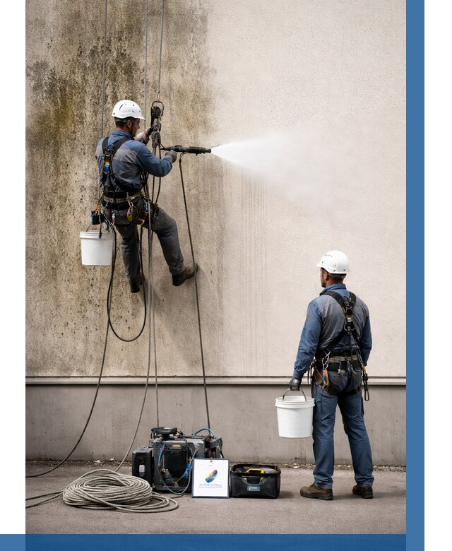 Очистка фасада от плесени в Богородицке от 321 р. | ВЫСОТНИК-Бгд