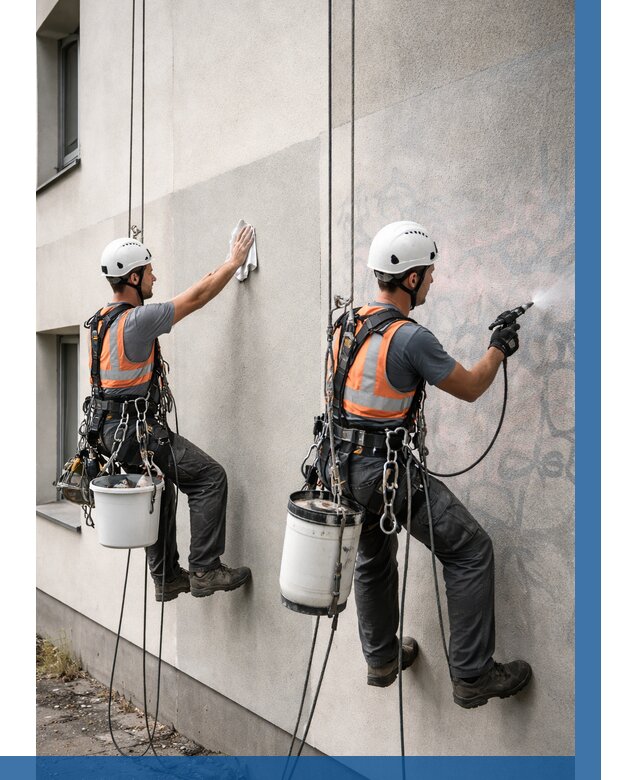 Антиграффити покрытие фасада в Богородицке от 641 р. | ВЫСОТНИК-Бгд