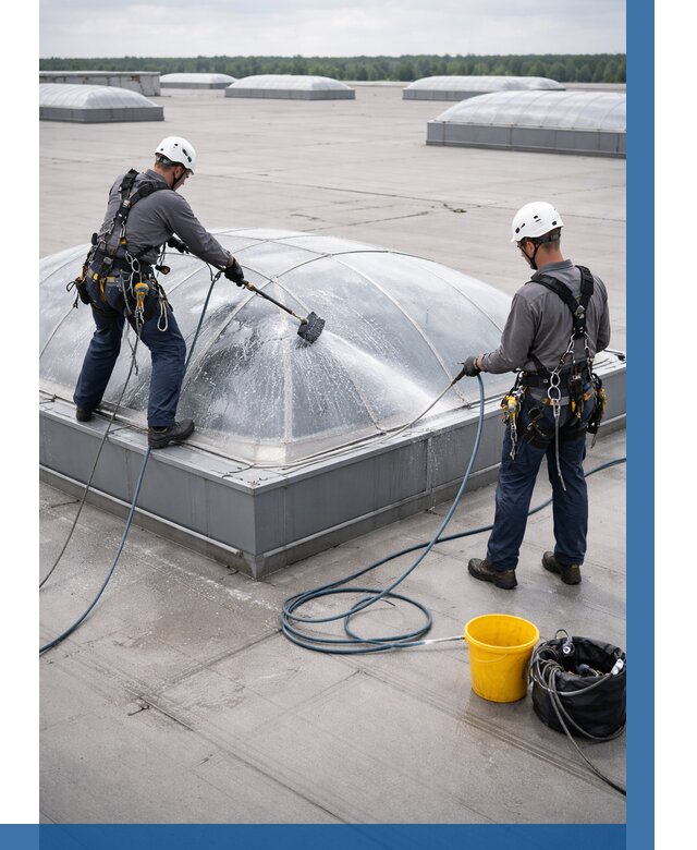 Мойка зенитных фонарей в Богородицке, заказать от 4809 р. | ВЫСОТНИК-Бгд