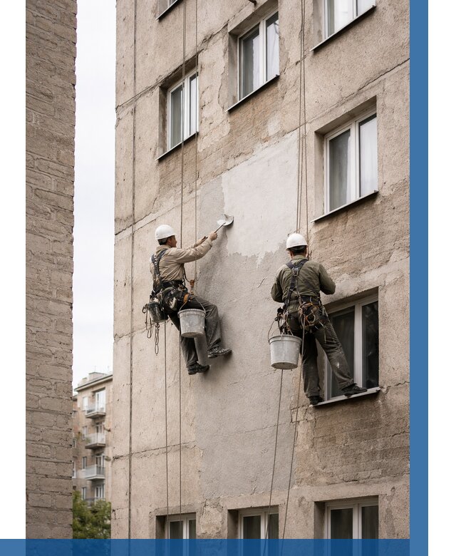 Косметический ремонт фасада в Богородицке от 1175 р. | ВЫСОТНИК-Бгд