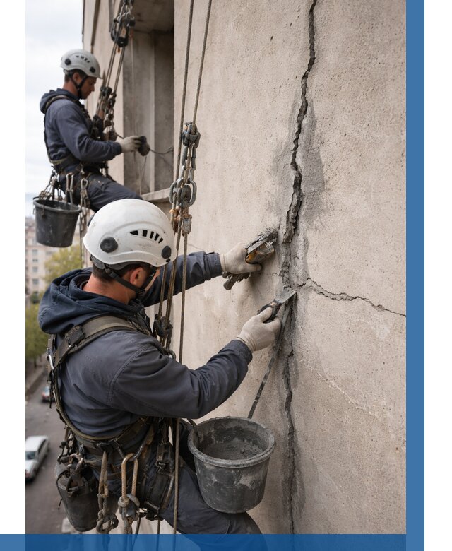 Заделка трещин на фасаде в Богородицке от 962 р. | ВЫСОТНИК-Бгд