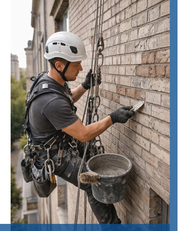 Ремонт кирпичной кладки фасада в Богородицке от 1923 р. | ВЫСОТНИК-Бгд