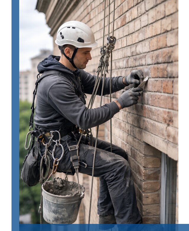 Качественный ремонт кирпичной кладки фасада в Богородицке с гарантией