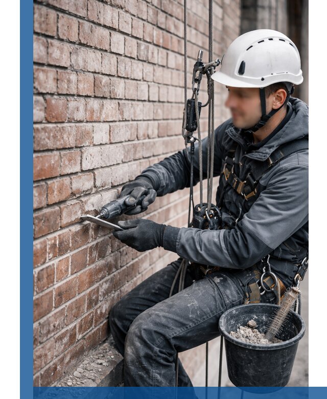 Расшивка кирпичных швов фасадов и стен, ремонт в Богородицке