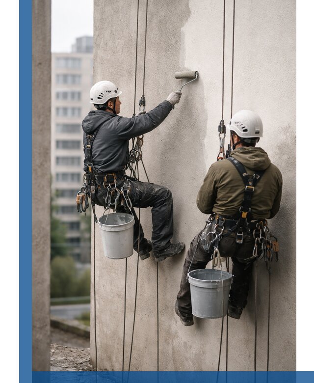 Покраска фасадов высотными альпинистами в Богородицке с гарантией