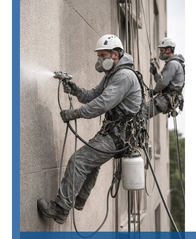 Безвоздушная покраска фасадов зданий в Богородицке профессионально