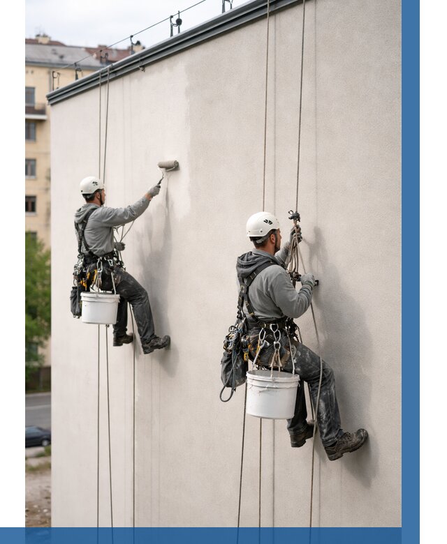 Покраска оштукатуренного фасада в Богородицке от 342 р. | ВЫСОТНИК-Бгд