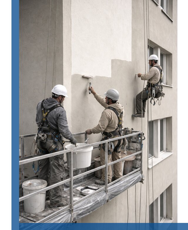 Покраска оштукатуренного фасада в Богородицке под ключ с гарантией