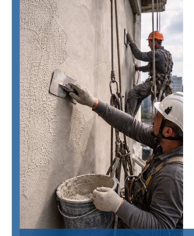 Декоративная штукатурка фасада с утеплением и защитой в Богородицке