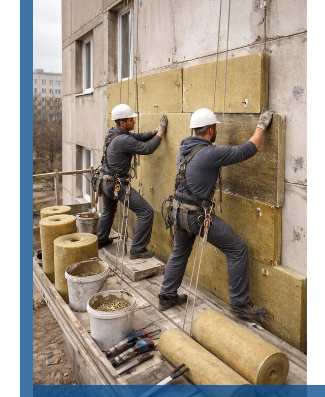 Утепление фасада минватой в Богородицке под ключ с гарантией