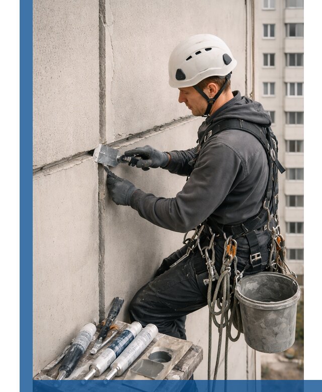Ремонт межпанельных швов в Богородицке герметизация и восстановление