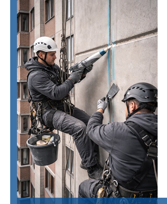 Вторичная герметизация швов фасада и кровли в Богородицке