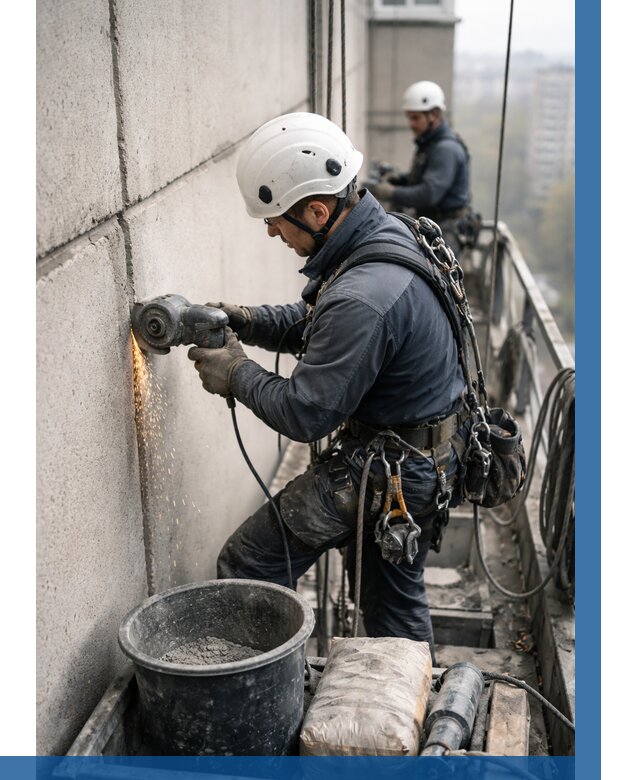 Штробление межпанельных швов в Богородицке от 1282 р. | ВЫСОТНИК-Бгд