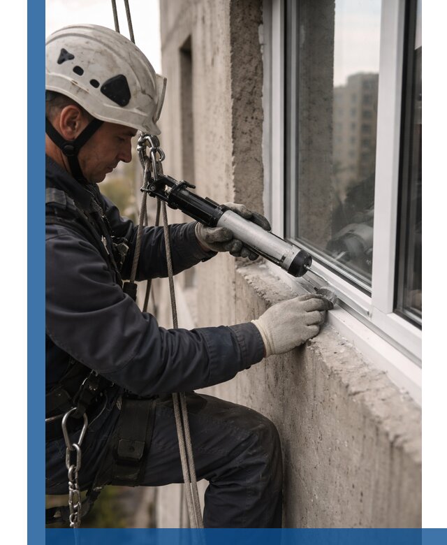 Герметизация оконных швов снаружи в Богородицке профессионально