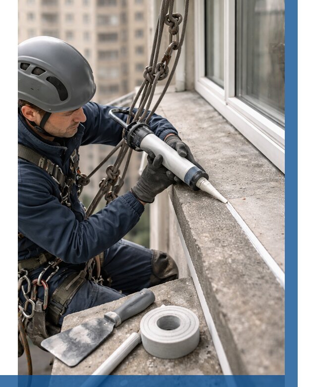 Герметизация балконного козырька в Богородицке от 4809 р. | ВЫСОТНИК-Бгд