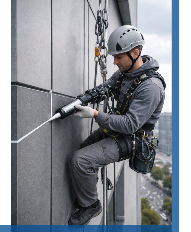 Герметизация стыков фасадных панелей в Богородицке от 6946 р.| ВЫСОТНИК-Бгд