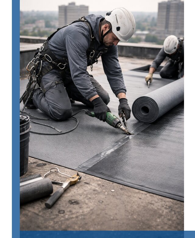 Ремонт мягкой кровли в Богородицке с выездом промальпинистов