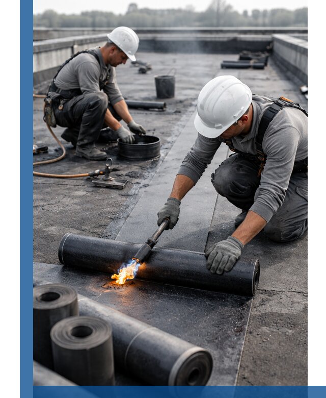 Ремонт рулонной кровли в Богородицке герметизация и восстановление