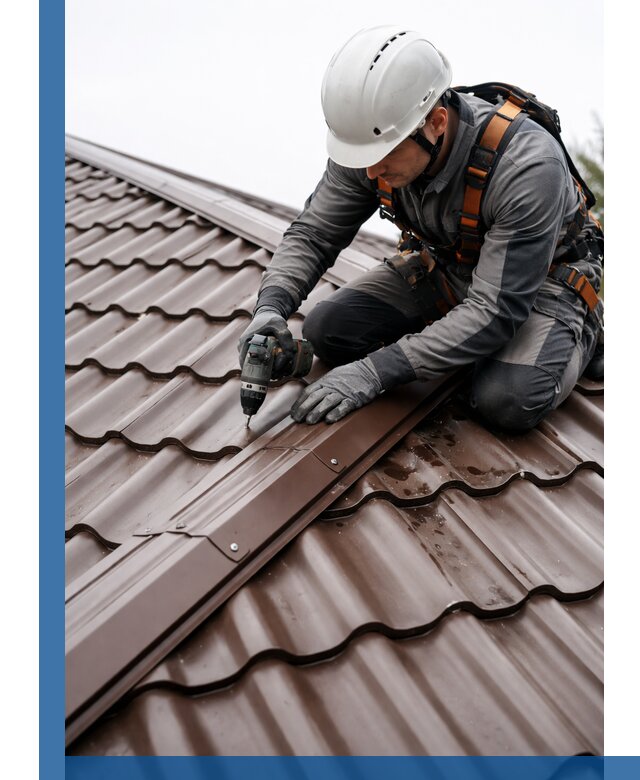 Ремонт металлочерепицы на крыше в Богородицке профессионально