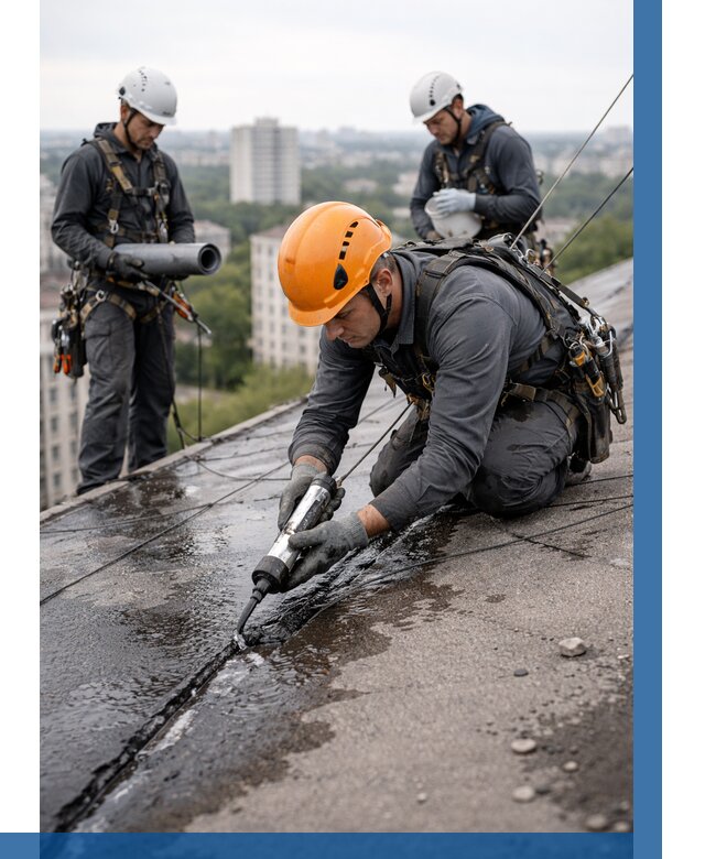 Устранение протечек кровли в Богородицке от 12823 р. | ВЫСОТНИК-Бгд