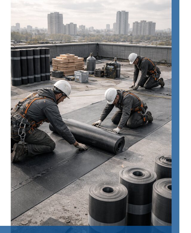 Монтаж мягкой кровли под ключ в Богородицке от 481 р. | ВЫСОТНИК-Бгд