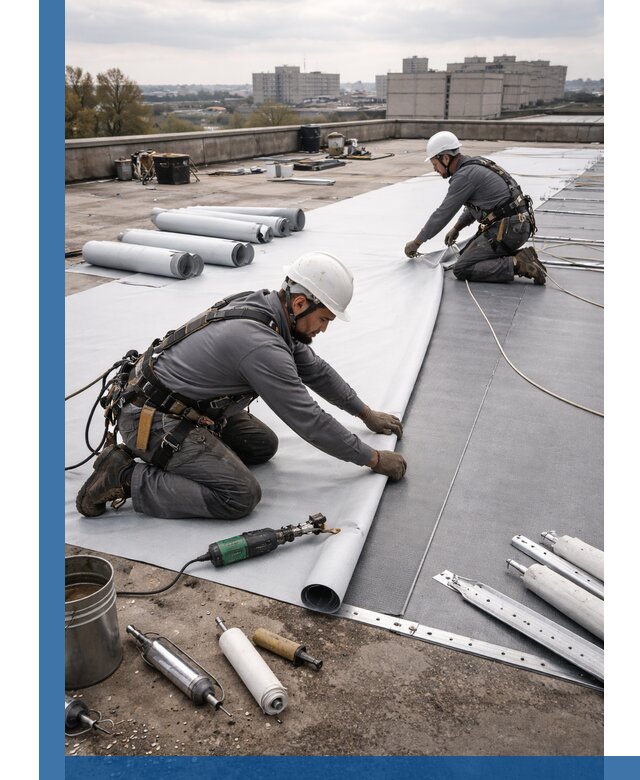 Монтаж мембранной кровли в Богородицке для промышленных зданий