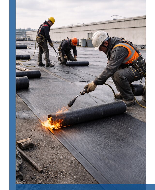 Монтаж наплавляемой кровли в Богородицке профессионально