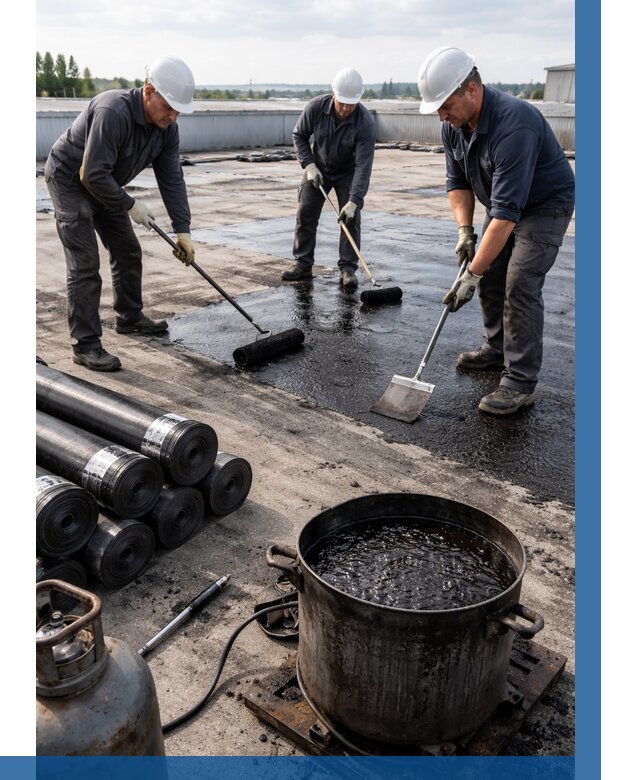 Гидроизоляция кровли мастикой в Богородицке от 641 р. | ВЫСОТНИК-Бгд