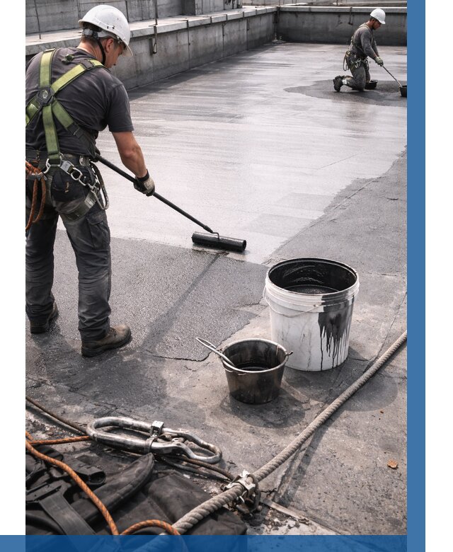 Гидроизоляция кровли жидкой резиной в Богородицке от 534 р. | ВЫСОТНИК-Бгд