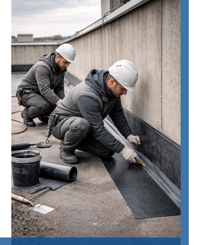 Гидроизоляция примыканий на кровле в Богородицке от 962 р. | ВЫСОТНИК-Бгд