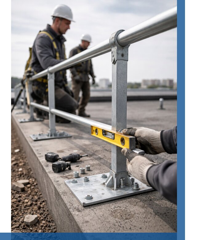 Монтаж кровельного ограждения в Богородицке от 1282 р. | ВЫСОТНИК-Бгд