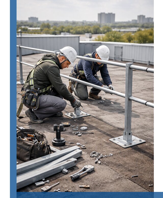 Монтаж кровельного ограждения в Богородицке под ключ с гарантией