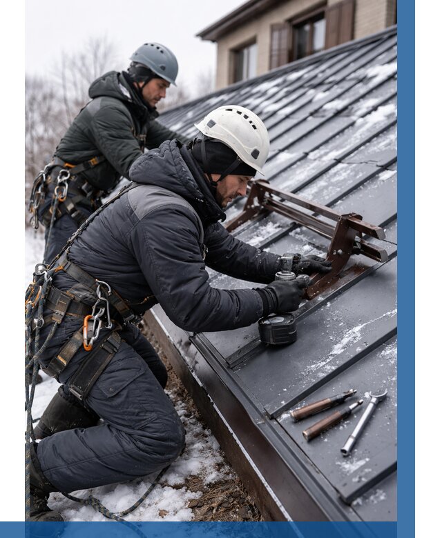 Монтаж снегозадержателей в Богородицке от 481 р. | ВЫСОТНИК-Бгд