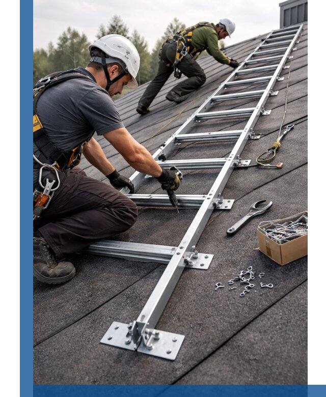 Профессиональный монтаж кровельной лестницы в Богородицке под ключ