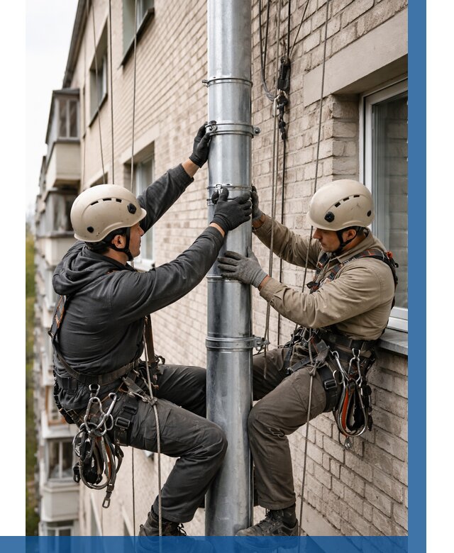 Замена водосточных труб в Богородицке от 6946 р. | ВЫСОТНИК-Бгд