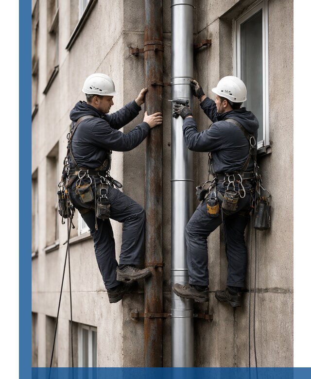 Замена водосточных труб в Богородицке: монтаж и демонтаж под ключ