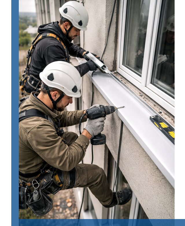 Профессиональный монтаж оконных отливов и отведения воды в Богородицке