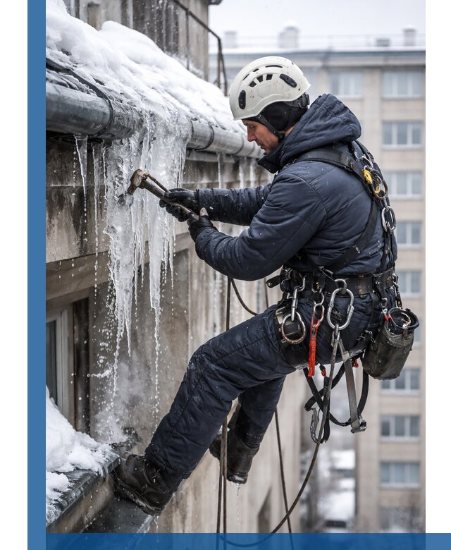 Удаление наледи и чистка водостоков в Богородицке оперативно и безопасно