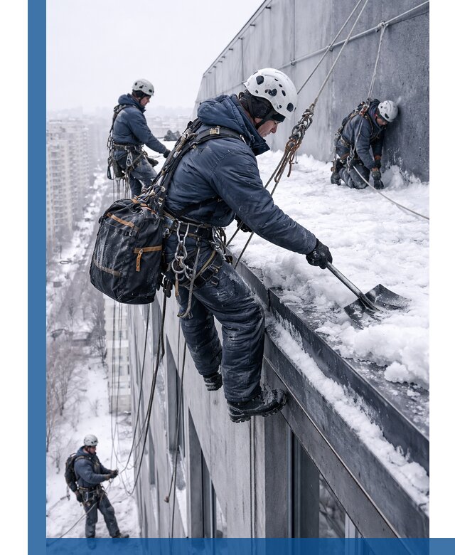 Абонентское обслуживание кровли зимой в Богородицке регулярный уход