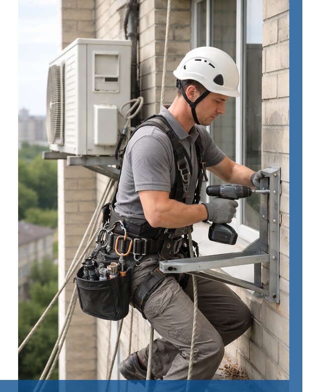 Установка кронштейнов кондиционера в Богородицке от 3740 р. | ВЫСОТНИК-Бгд