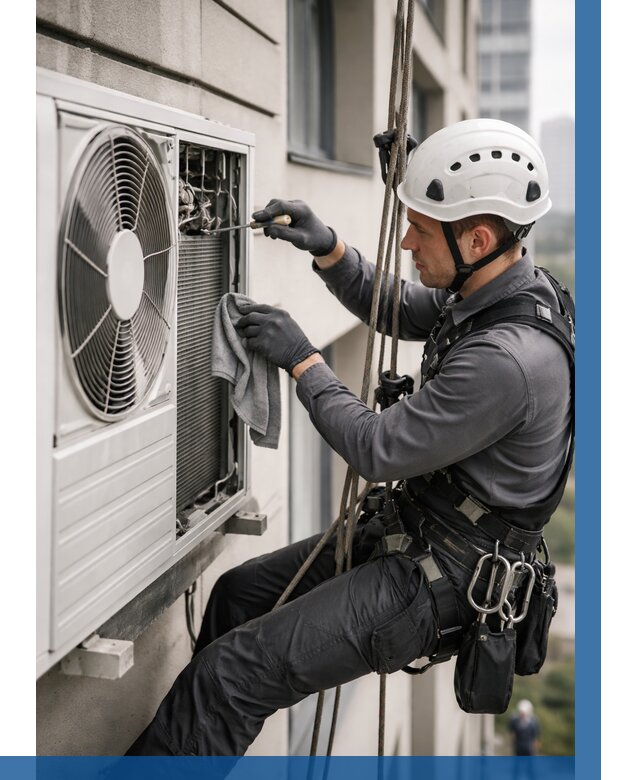 Обслуживание внешнего блока кондиционера в Богородицке от 2885 р.ВЫСОТНИК-Бгд