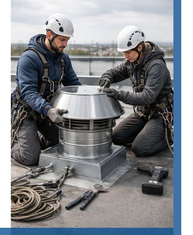 Установка дефлекторов на кровле в Богородицке от 4809 р. | ВЫСОТНИК-Бгд