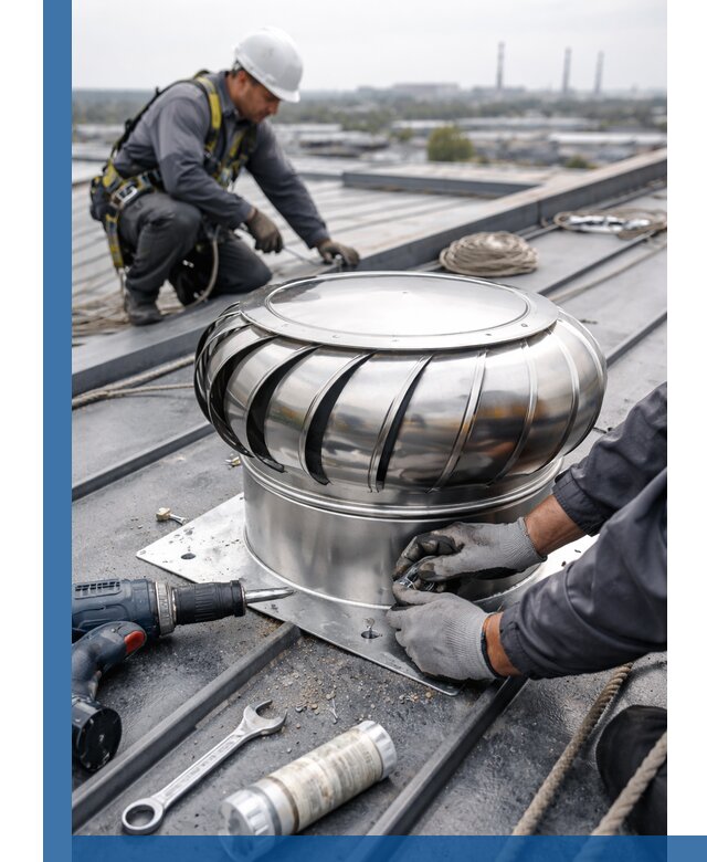 Установка дефлекторов на кровле в Богородицке профессионально