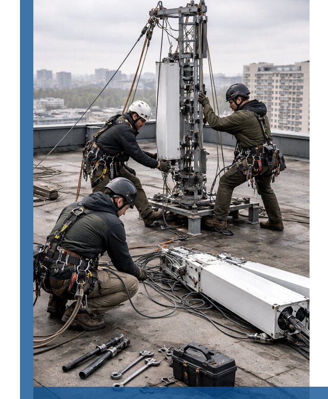 Демонтаж антенн на крыше зданий в Богородицке с гарантией