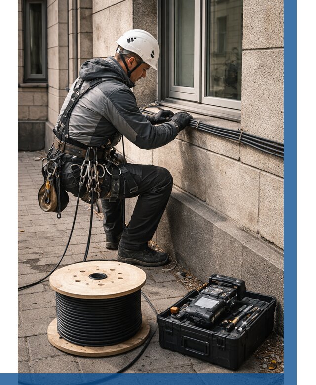 Прокладка оптоволоконного кабеля в Богородицке от 855 р. | ВЫСОТНИК-Бгд