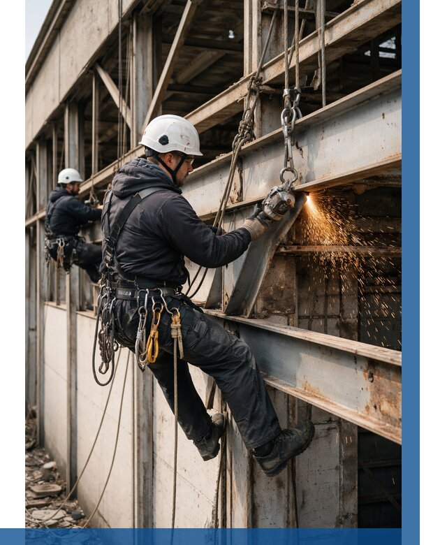 Демонтаж металлоконструкций на высоте в Богородицке от 6946р. |ВЫСОТНИК-Бгд